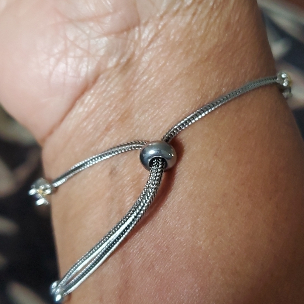 Genuine Gemstone Station Bolo Bracelet in Gold Rhodium & Platinum Plated 2.75ctw - Picture 7 of 7